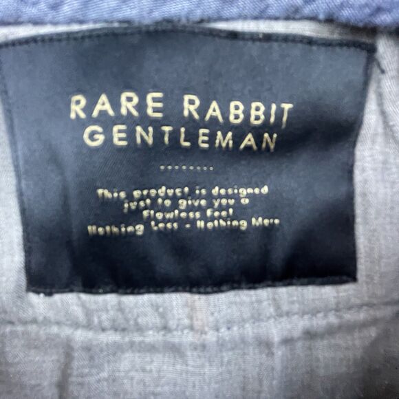 Rare Rabbit Gentleman Pants Mens 34 Blue Skinny Chino Golf Business Career - Picture 5 of 10
